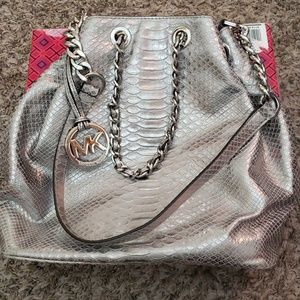 Michael Kors Frankie Metallic Python
